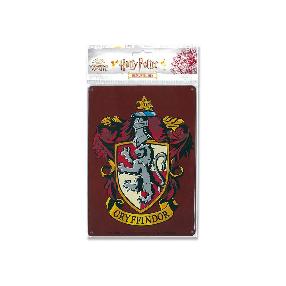 Harry Potter Tabliczka Metalowa Gryffindor 15 x 21 cm zdjęcie produktu