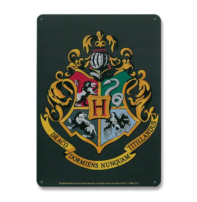 Harry Potter Metalowy Znak Hogwarts Logo 15 x 21 cm zdjęcie produktu