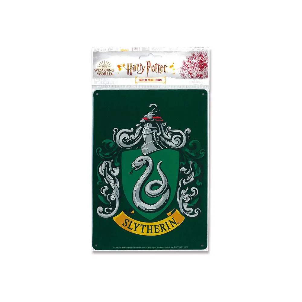 Harry Potter Tabliczka Metalowa Slytherin 15 x 21 cm zdjęcie produktu