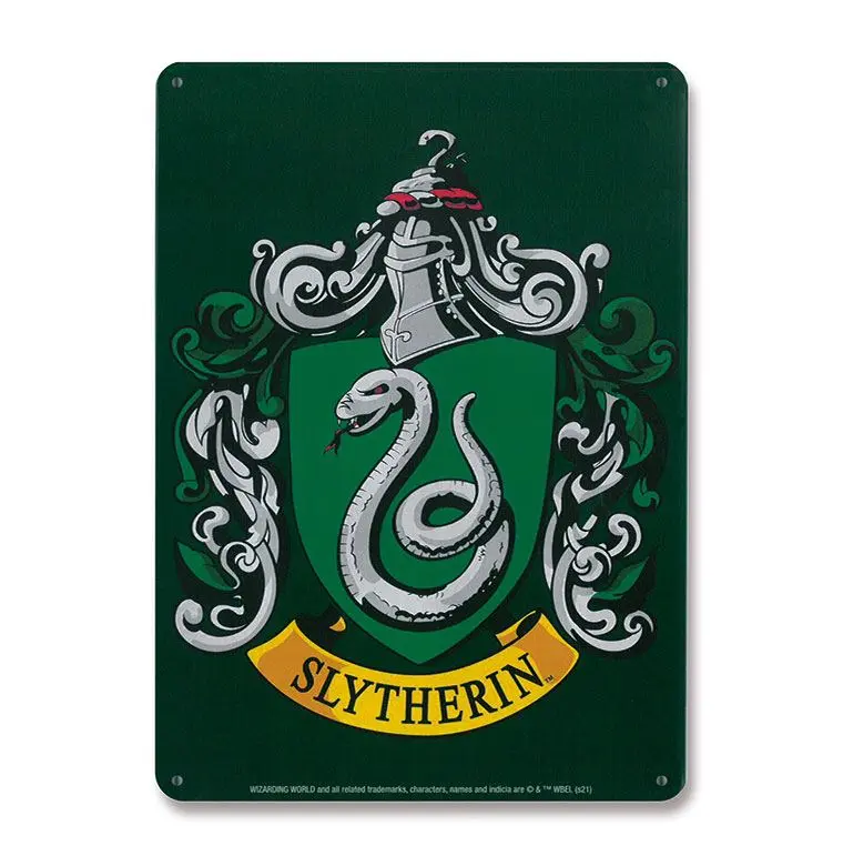 Harry Potter Tabliczka Metalowa Slytherin 15 x 21 cm zdjęcie produktu