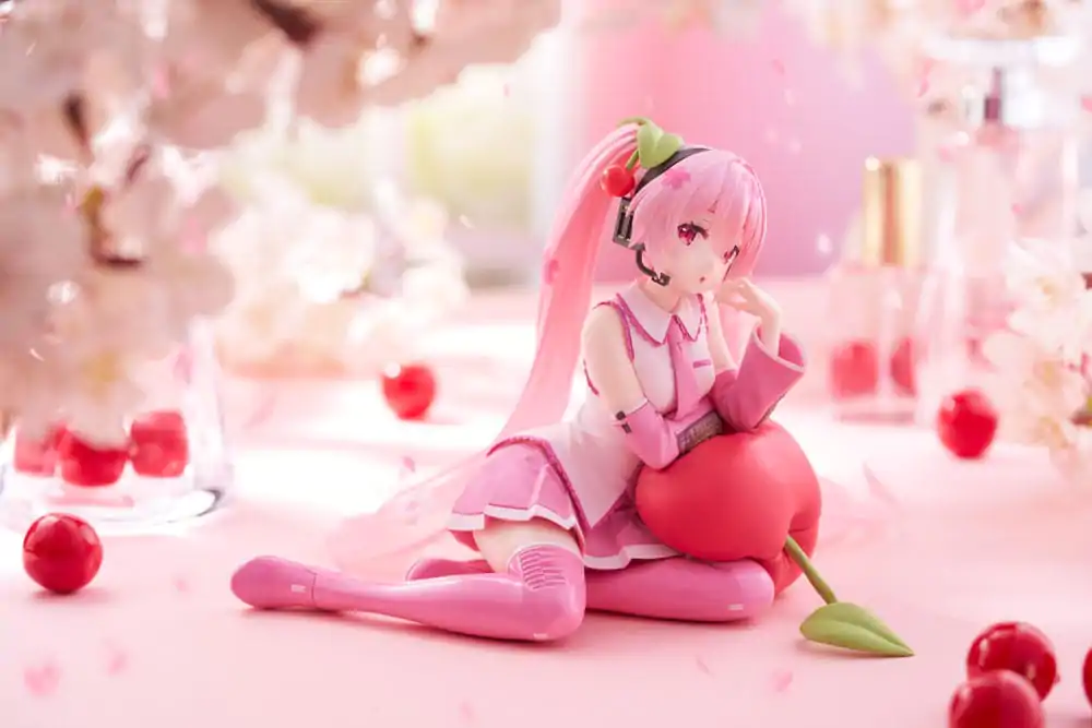 Hatsune Miku PVC Statuetka Desktop Cute Figure Sakura Miku Cherry Cushion Ver. 13 cm zdjęcie produktu