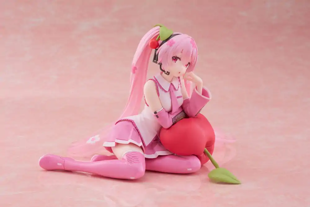 Hatsune Miku PVC Statuetka Desktop Cute Figure Sakura Miku Cherry Cushion Ver. 13 cm zdjęcie produktu