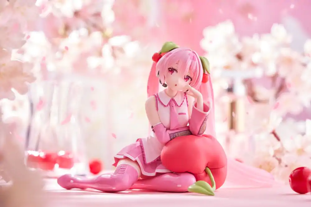 Hatsune Miku PVC Statuetka Desktop Cute Figure Sakura Miku Cherry Cushion Ver. 13 cm zdjęcie produktu