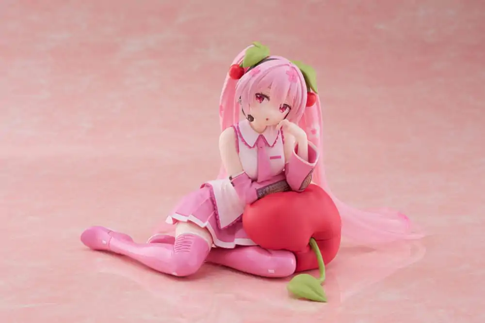 Hatsune Miku PVC Statuetka Desktop Cute Figure Sakura Miku Cherry Cushion Ver. 13 cm zdjęcie produktu