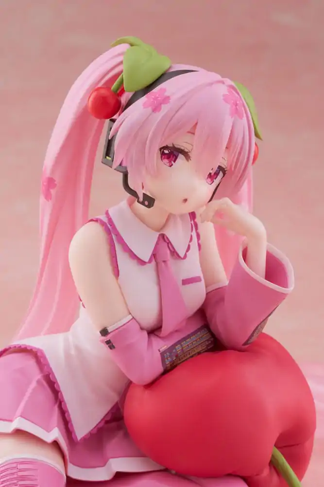 Hatsune Miku PVC Statuetka Desktop Cute Figure Sakura Miku Cherry Cushion Ver. 13 cm zdjęcie produktu