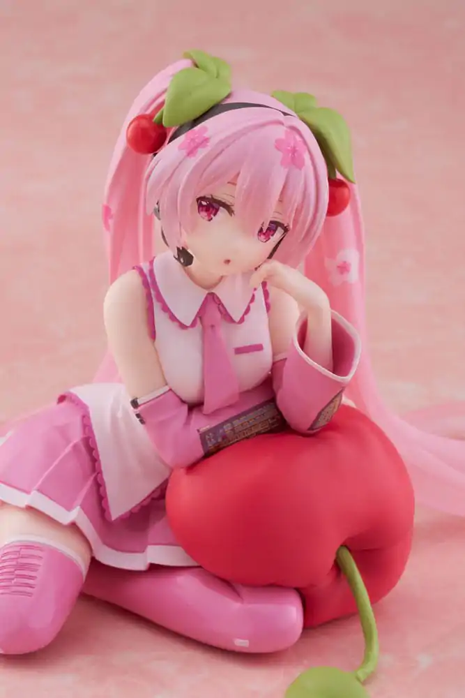 Hatsune Miku PVC Statuetka Desktop Cute Figure Sakura Miku Cherry Cushion Ver. 13 cm zdjęcie produktu