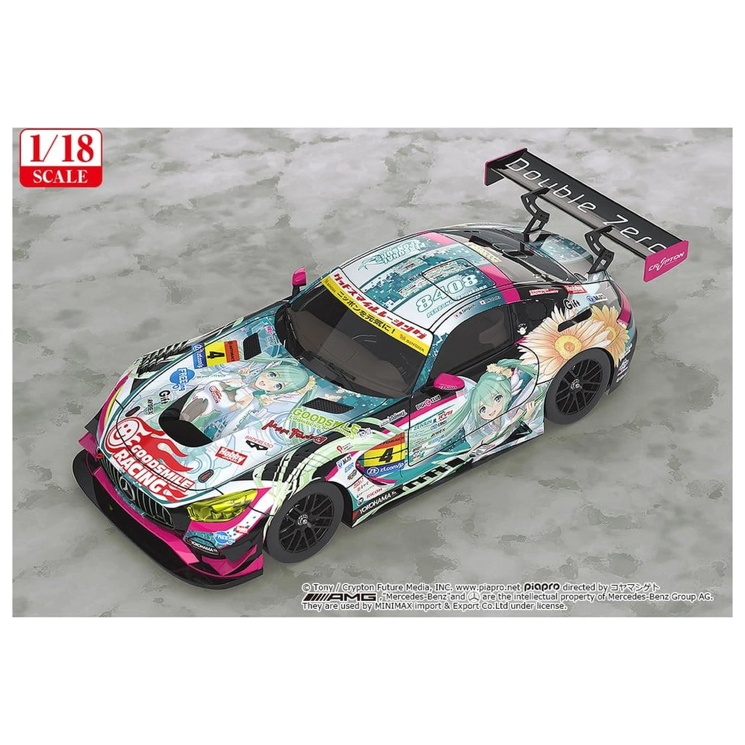 Hatsune Miku GT Project Pojazd 1/18 Good Smile Hatsune Miku AMG 2017 SUPER GT Wersja 26 cm zdjęcie produktu