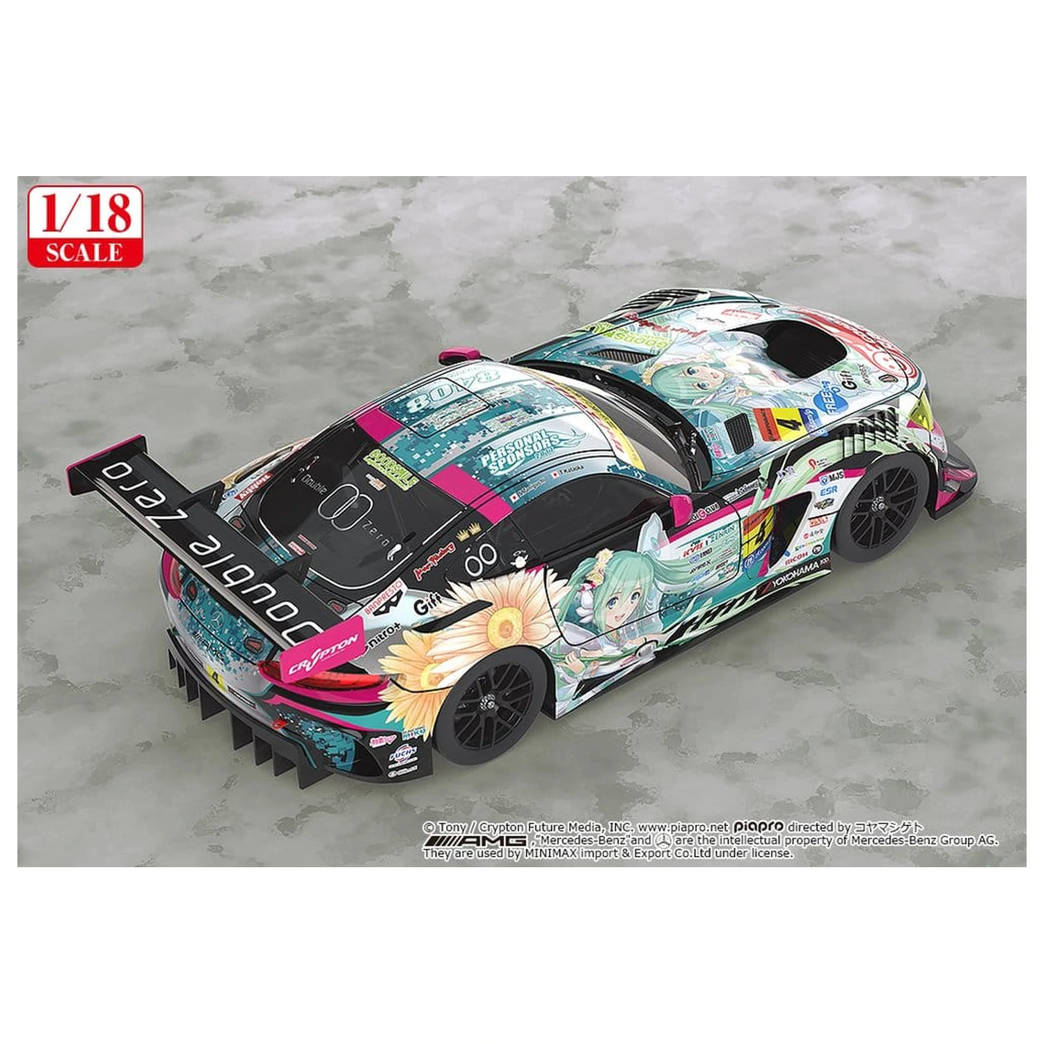 Hatsune Miku GT Project Pojazd 1/18 Good Smile Hatsune Miku AMG 2017 SUPER GT Wersja 26 cm zdjęcie produktu