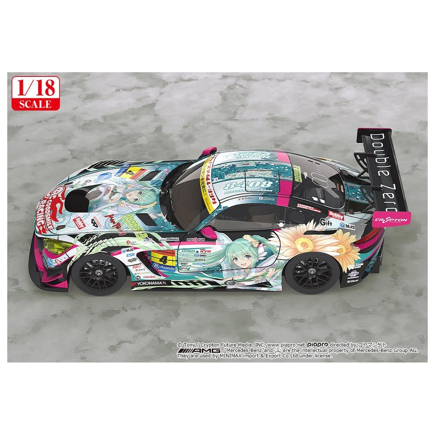 Hatsune Miku GT Project Pojazd 1/18 Good Smile Hatsune Miku AMG 2017 SUPER GT Wersja 26 cm zdjęcie produktu