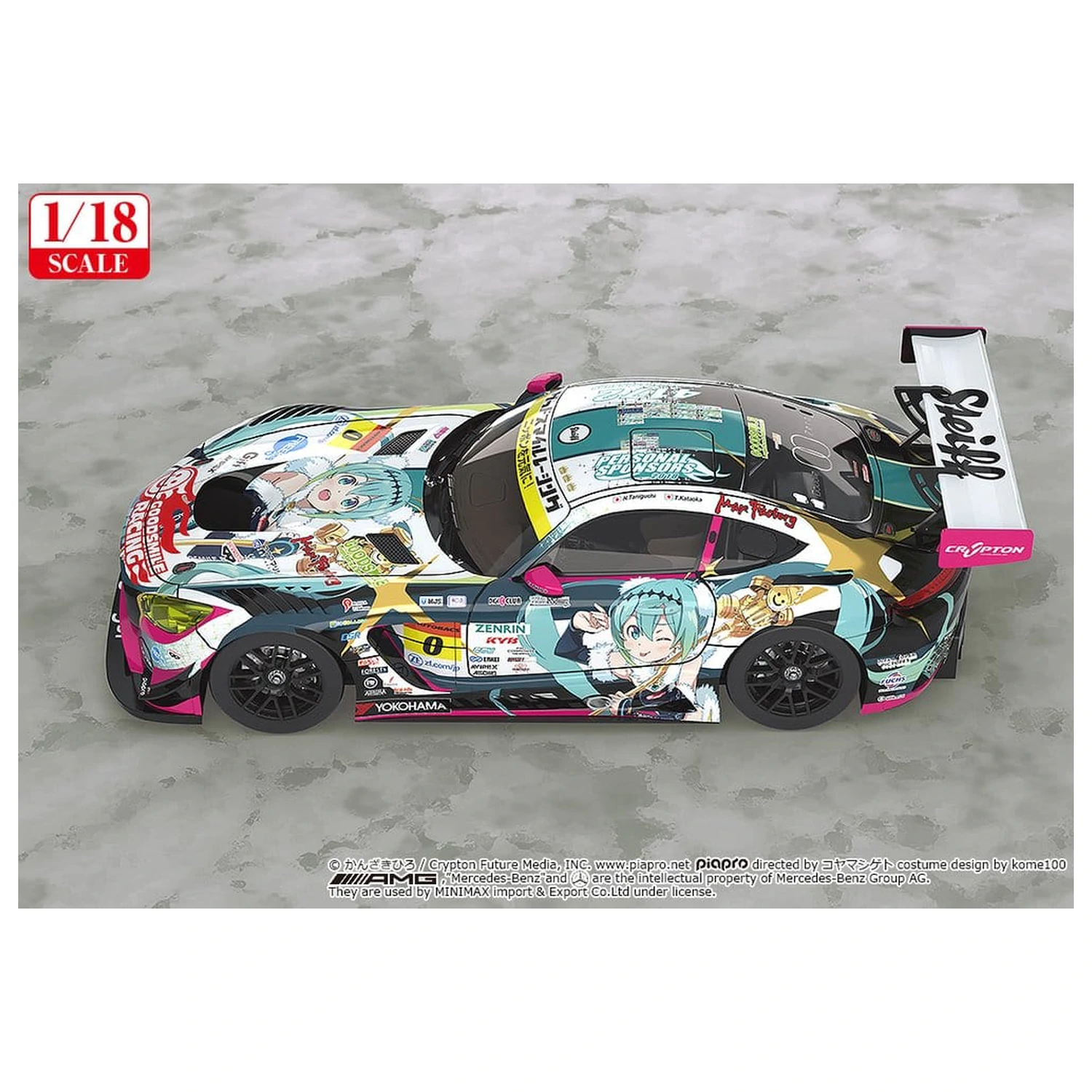 Hatsune Miku GT Project Pojazd 1/18 Good Smile Hatsune Miku AMG 2018 Final Race Ver. 26 cm zdjęcie produktu