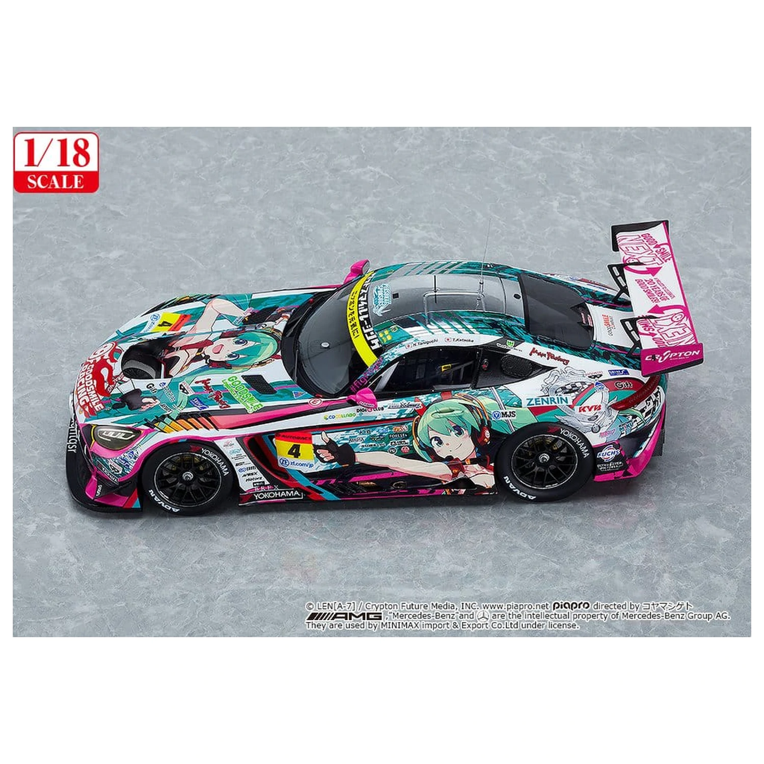 Hatsune Miku GT Project Pojazd 1/18 Good Smile Hatsune Miku AMG 2020 SUPER GT Okayama Test Ver. 26 cm zdjęcie produktu