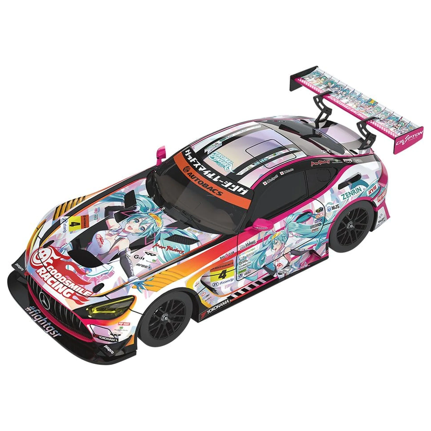 Hatsune Miku GT Project Pojazd 1/18 Good Smile Hatsune Miku AMG 2021 SUPER GT Wersja upamiętniająca 100. wyścig 26 cm zdjęcie produktu