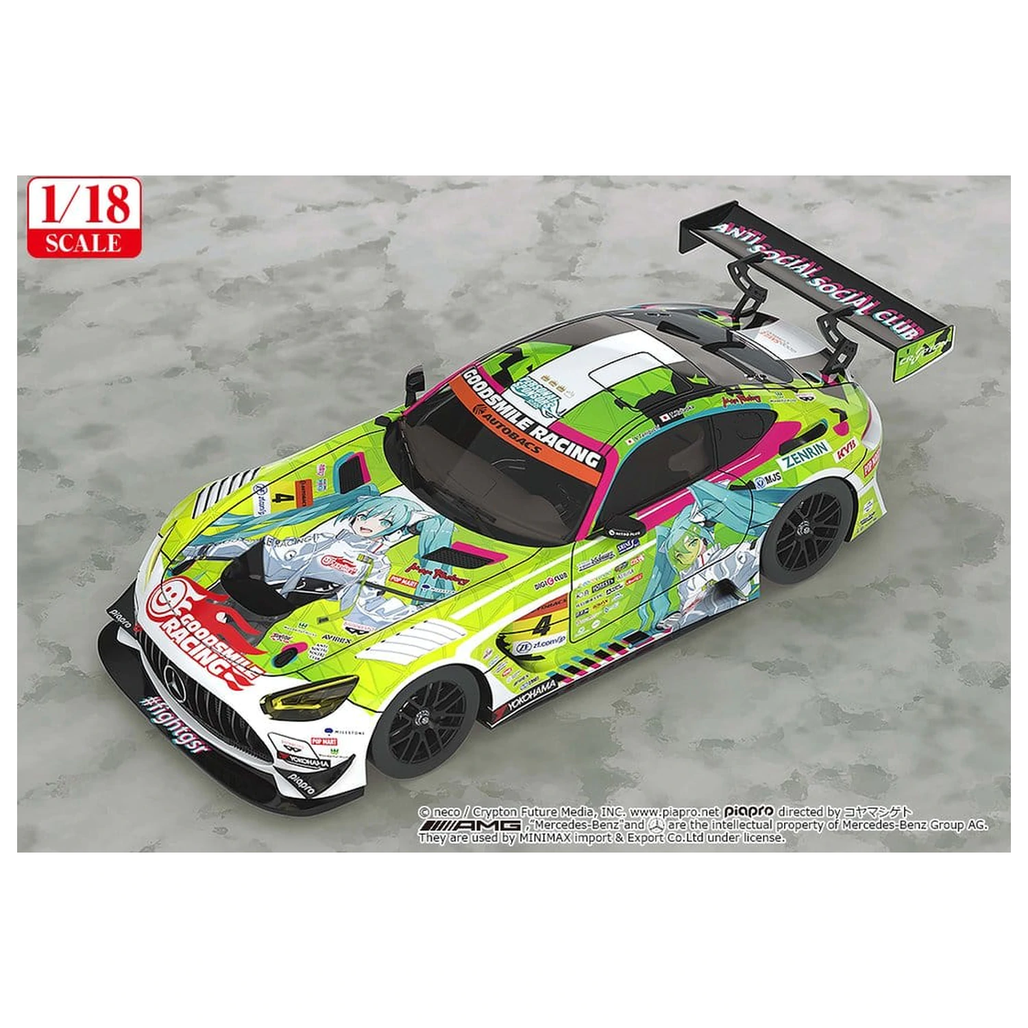 Hatsune Miku GT Project Pojazd 1/18 Good Smile Hatsune Miku AMG 2022 Season Opening Ver. 26 cm zdjęcie produktu
