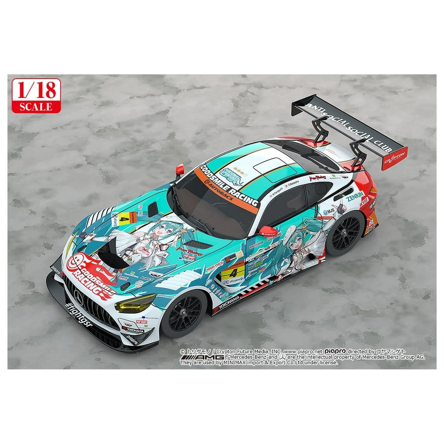 Hatsune Miku GT Project Pojazd 1/18 Good Smile Hatsune Miku AMG 2023 Season Opening Ver. 26 cm zdjęcie produktu