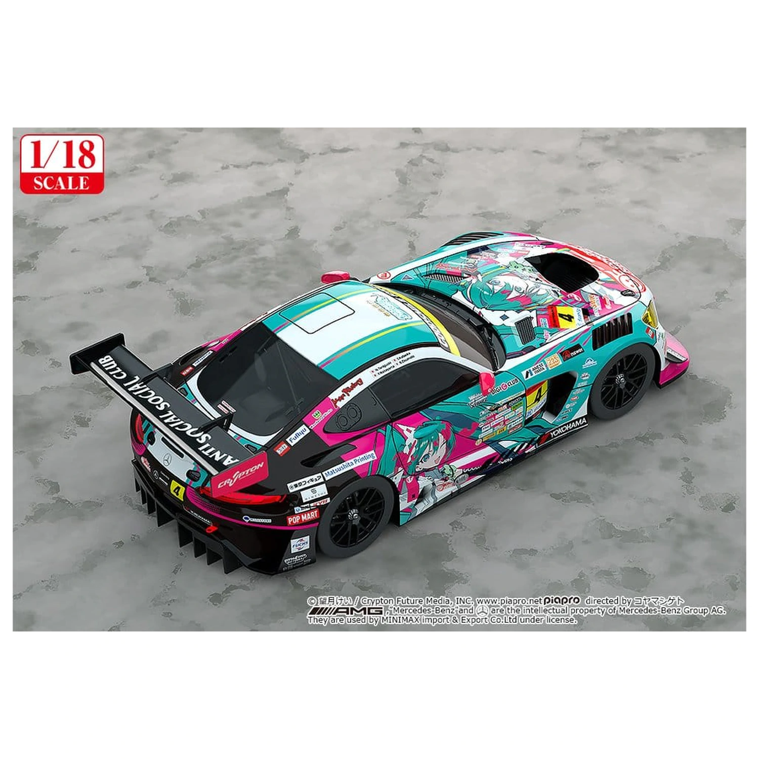 Hatsune Miku GT Project Pojazd 1/18 Good Smile Hatsune Miku AMG 2025 Season Opening Ver. 26 cm zdjęcie produktu