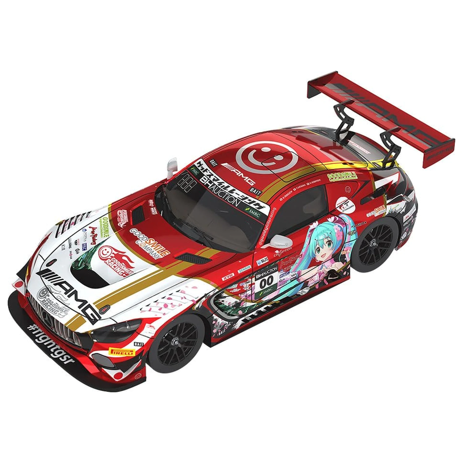 Hatsune Miku GT Project Pojazd 1/18 Mercedes-AMG Team GOOD SMILE 2019 SUZUKA 10HOURS Ver. 26 cm zdjęcie produktu
