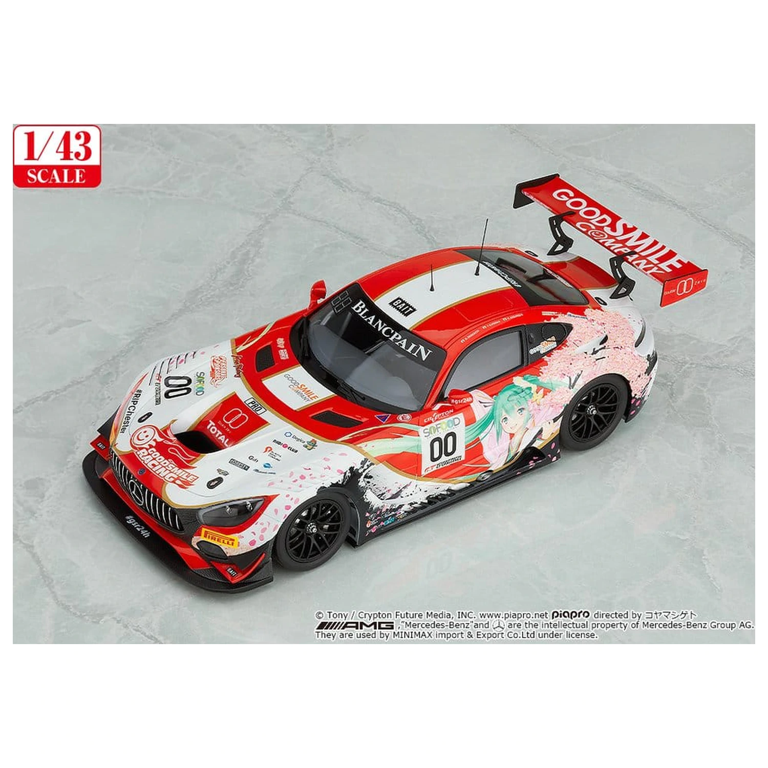 Hatsune Miku GT Project Pojazd 1/43 Good Smile Hatsune Miku AMG 2017 SPA24H Ver. 11 cm zdjęcie produktu