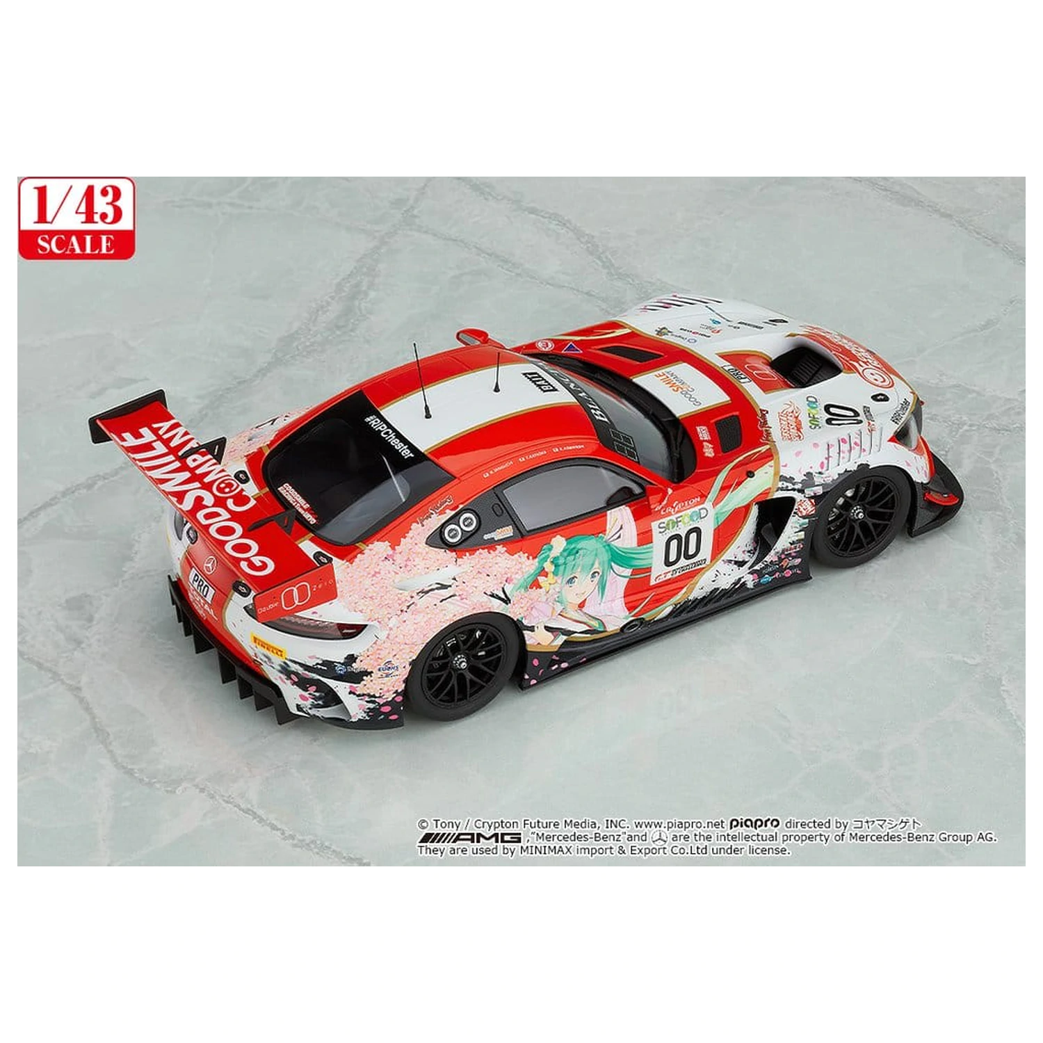 Hatsune Miku GT Project Pojazd 1/43 Good Smile Hatsune Miku AMG 2017 SPA24H Ver. 11 cm zdjęcie produktu
