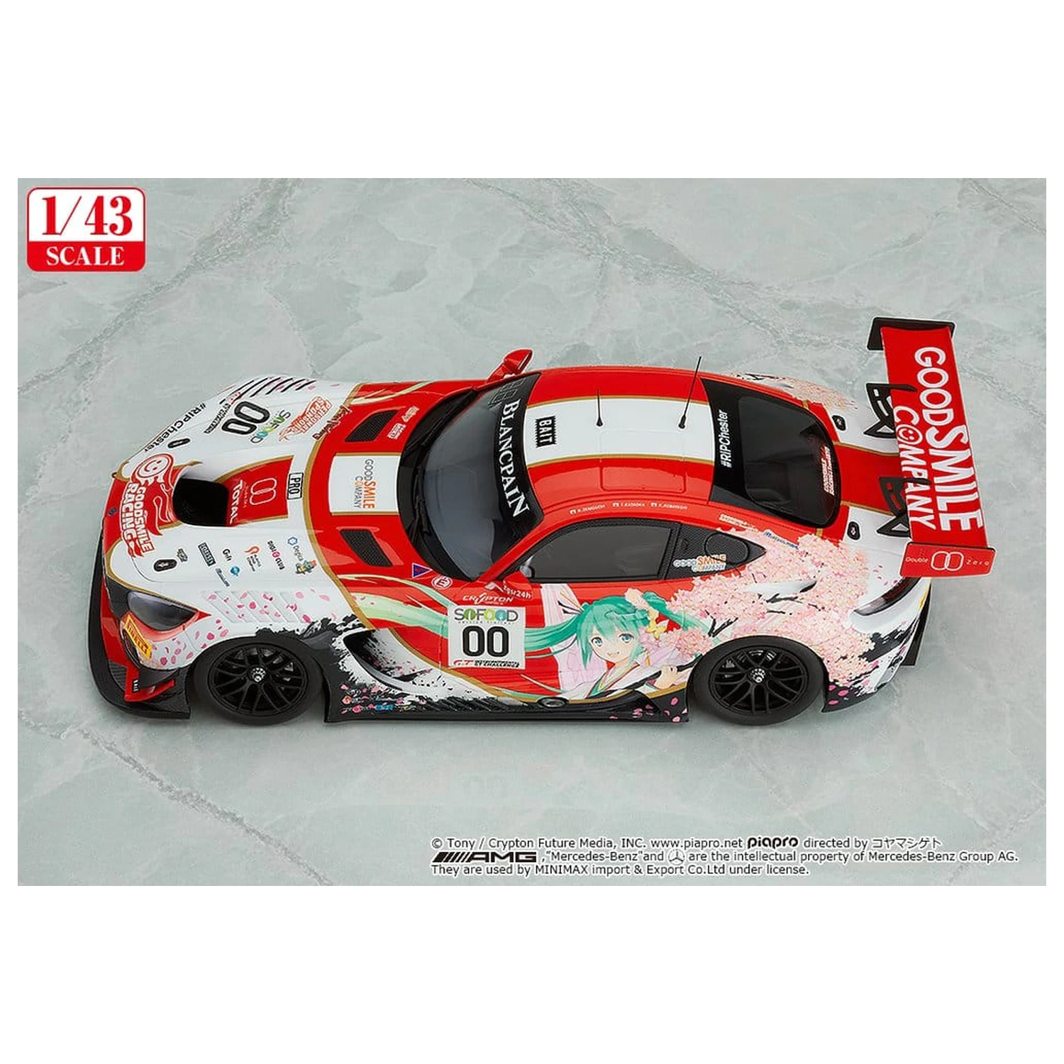 Hatsune Miku GT Project Pojazd 1/43 Good Smile Hatsune Miku AMG 2017 SPA24H Ver. 11 cm zdjęcie produktu