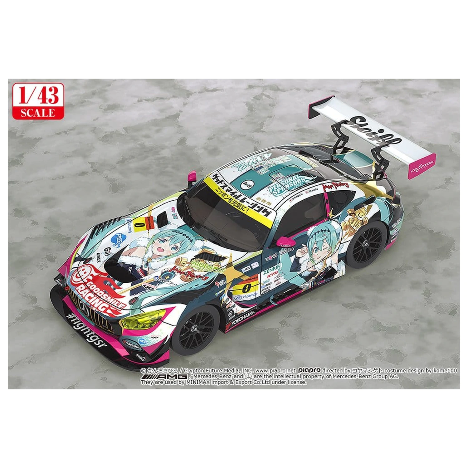 Hatsune Miku GT Project Pojazd 1/43 Good Smile Hatsune Miku AMG 2018 Final Race Ver. 11 cm zdjęcie produktu