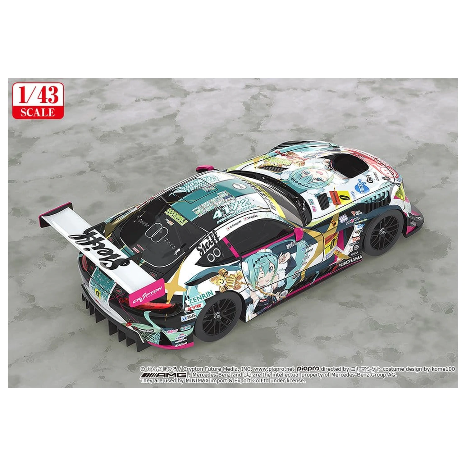 Hatsune Miku GT Project Pojazd 1/43 Good Smile Hatsune Miku AMG 2018 Final Race Ver. 11 cm zdjęcie produktu