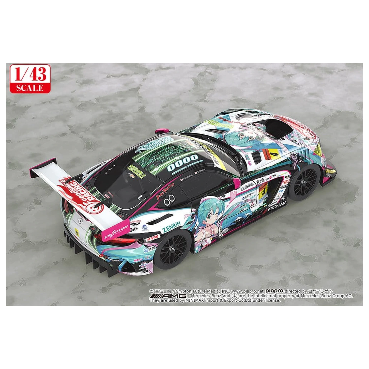 Hatsune Miku GT Project Pojazd 1/43 Good Smile Hatsune Miku AMG 2019 Ver. 11 cm zdjęcie produktu