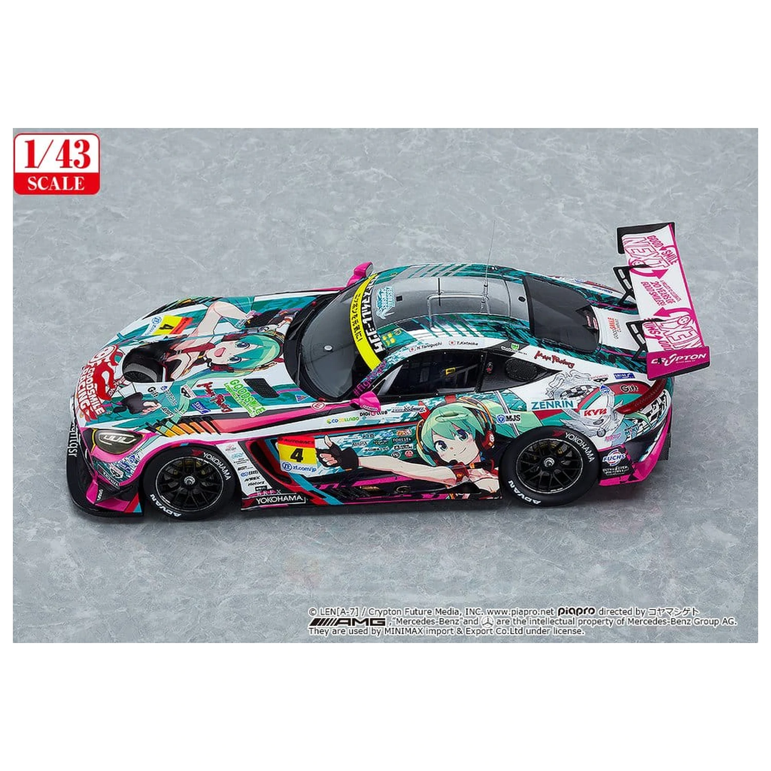 Hatsune Miku GT Project Pojazd 1/43 Good Smile Hatsune Miku AMG 2020 SUPER GT Okayama Test Ver. 11 cm zdjęcie produktu
