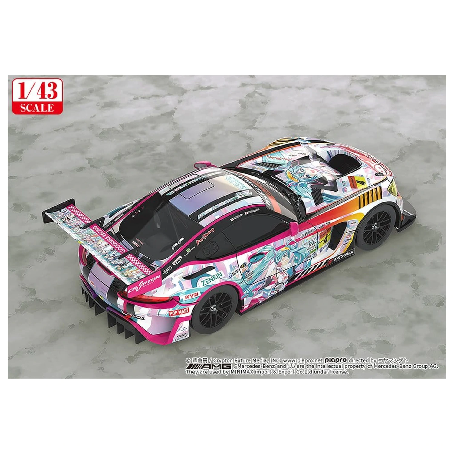 Hatsune Miku GT Project Pojazd 1/43 Good Smile Hatsune Miku AMG 2021 SUPER GT 100th Race Commemorative Ver. 11 cm zdjęcie produktu