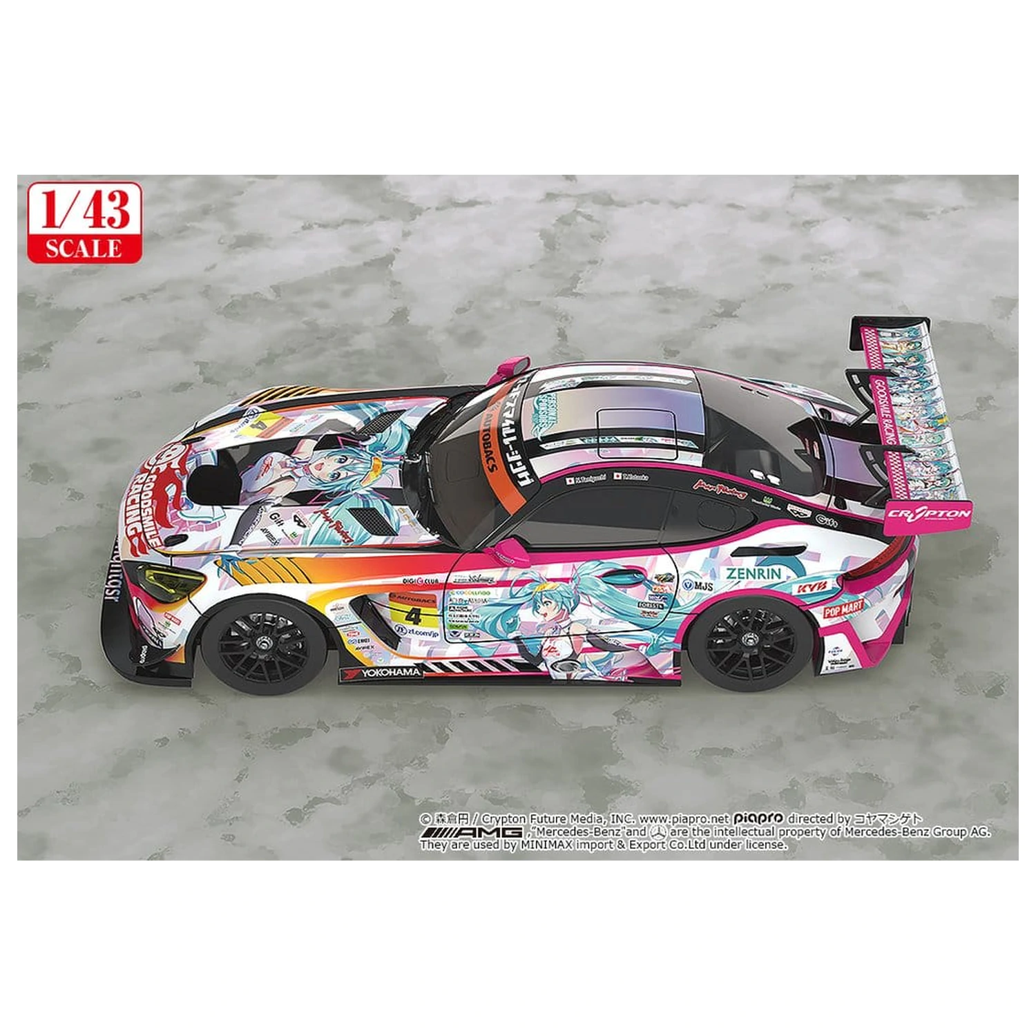 Hatsune Miku GT Project Pojazd 1/43 Good Smile Hatsune Miku AMG 2021 SUPER GT 100th Race Commemorative Ver. 11 cm zdjęcie produktu