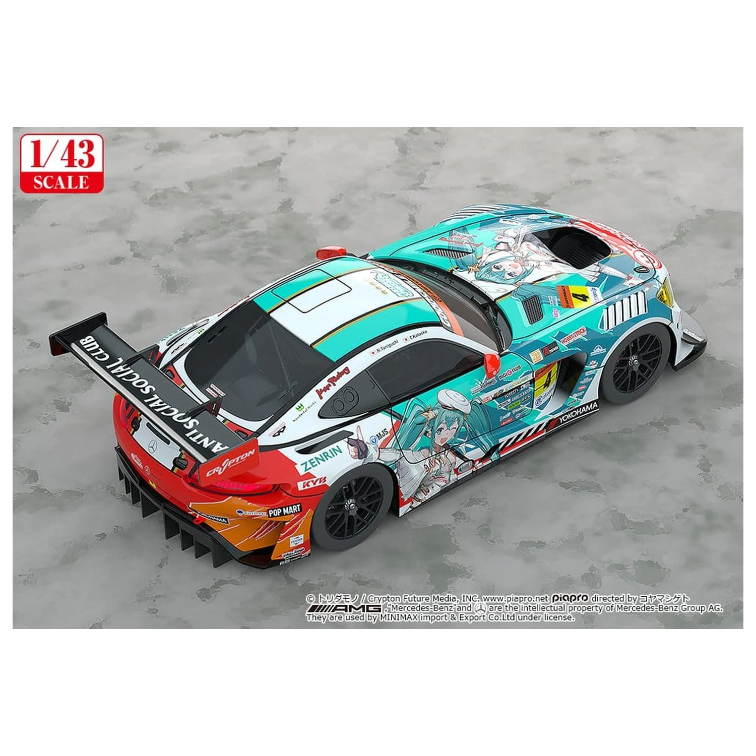 Hatsune Miku GT Project Pojazd 1/43 Good Smile Hatsune Miku AMG 2023 Season Opening Ver. 11 cm zdjęcie produktu