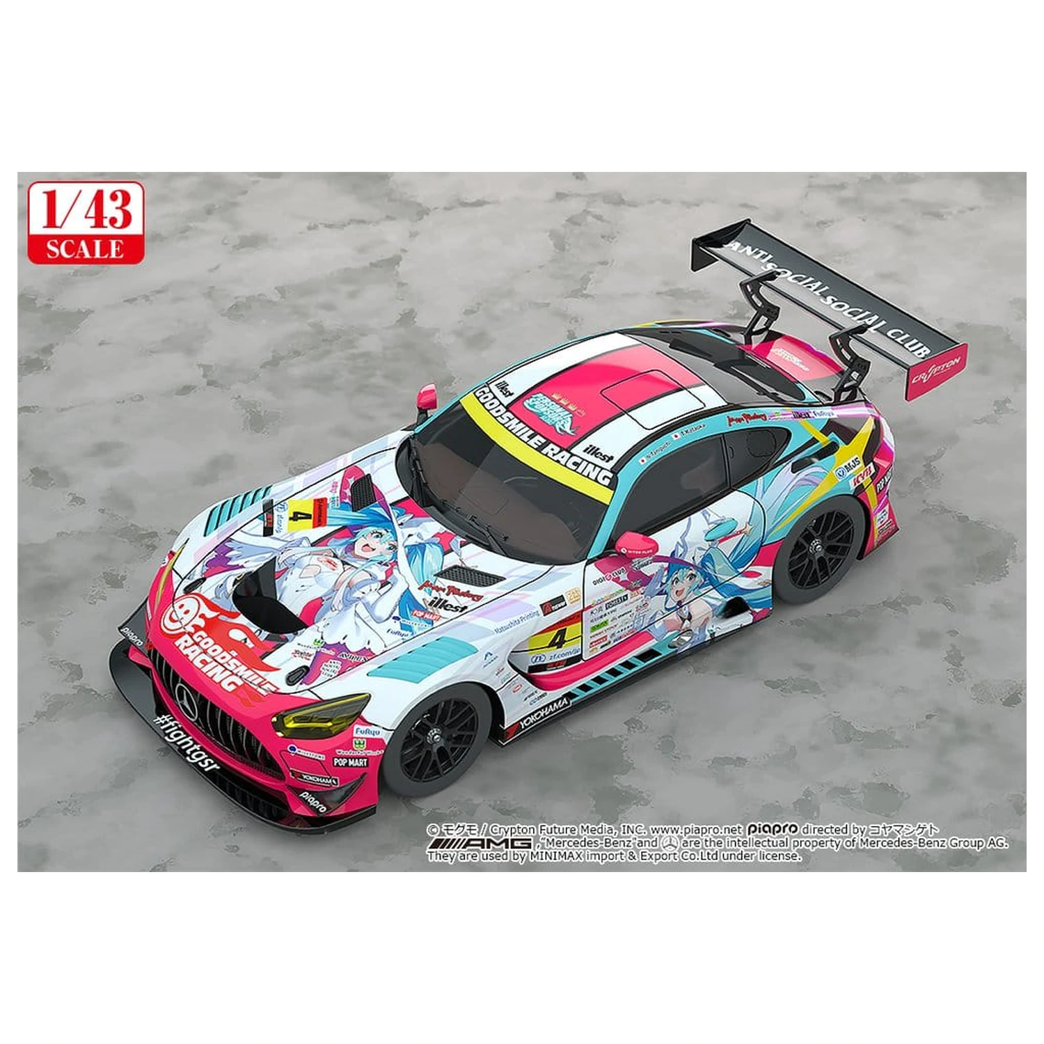 Hatsune Miku GT Project Pojazd 1/43 Good Smile Hatsune Miku AMG 2024 Season Opening Ver. 11 cm zdjęcie produktu