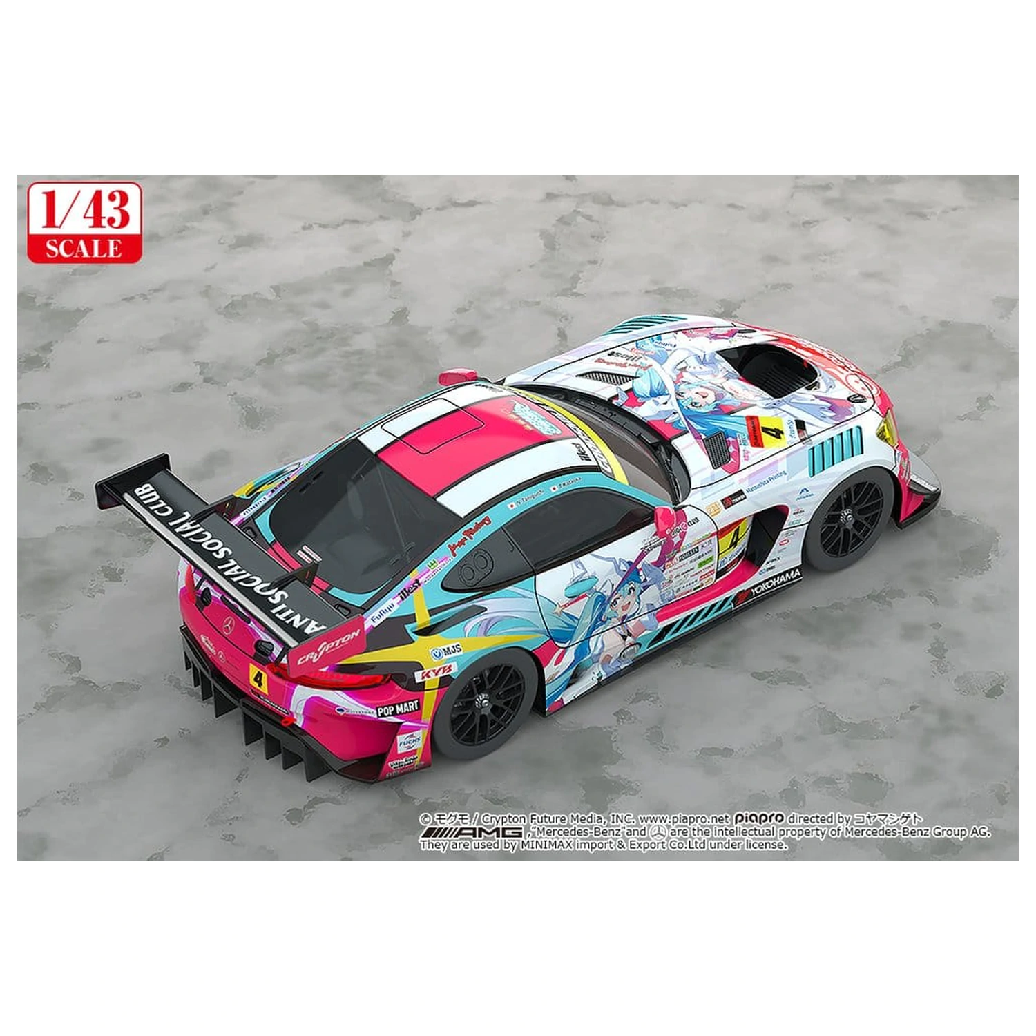 Hatsune Miku GT Project Pojazd 1/43 Good Smile Hatsune Miku AMG 2024 Season Opening Ver. 11 cm zdjęcie produktu