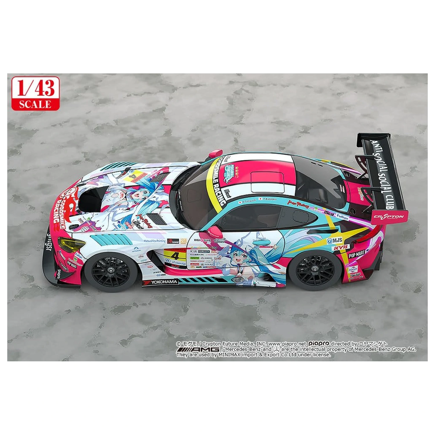Hatsune Miku GT Project Pojazd 1/43 Good Smile Hatsune Miku AMG 2024 Season Opening Ver. 11 cm zdjęcie produktu