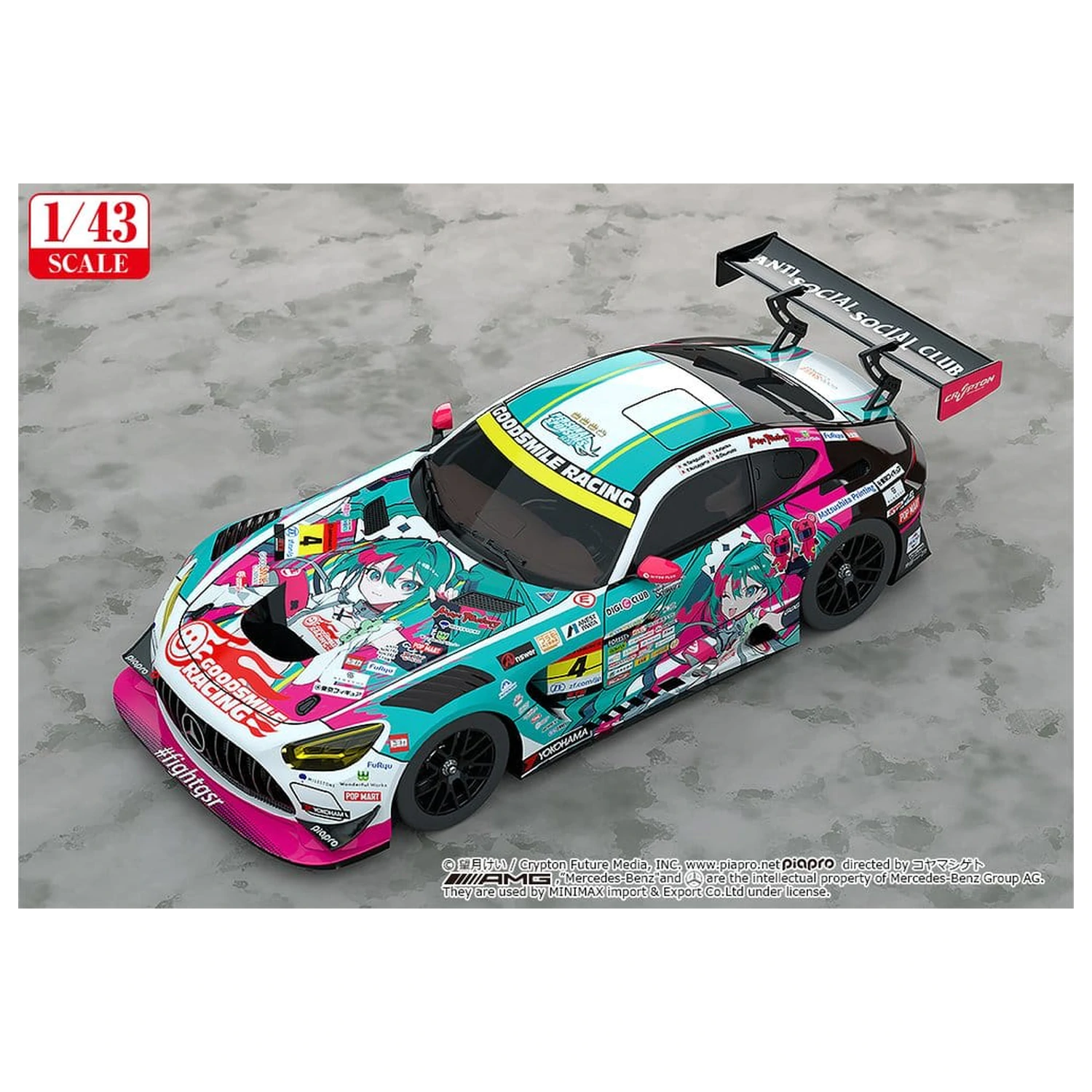 Hatsune Miku GT Project Pojazd 1/43 Good Smile Hatsune Miku AMG 2025 Season Opening Ver. 11 cm zdjęcie produktu