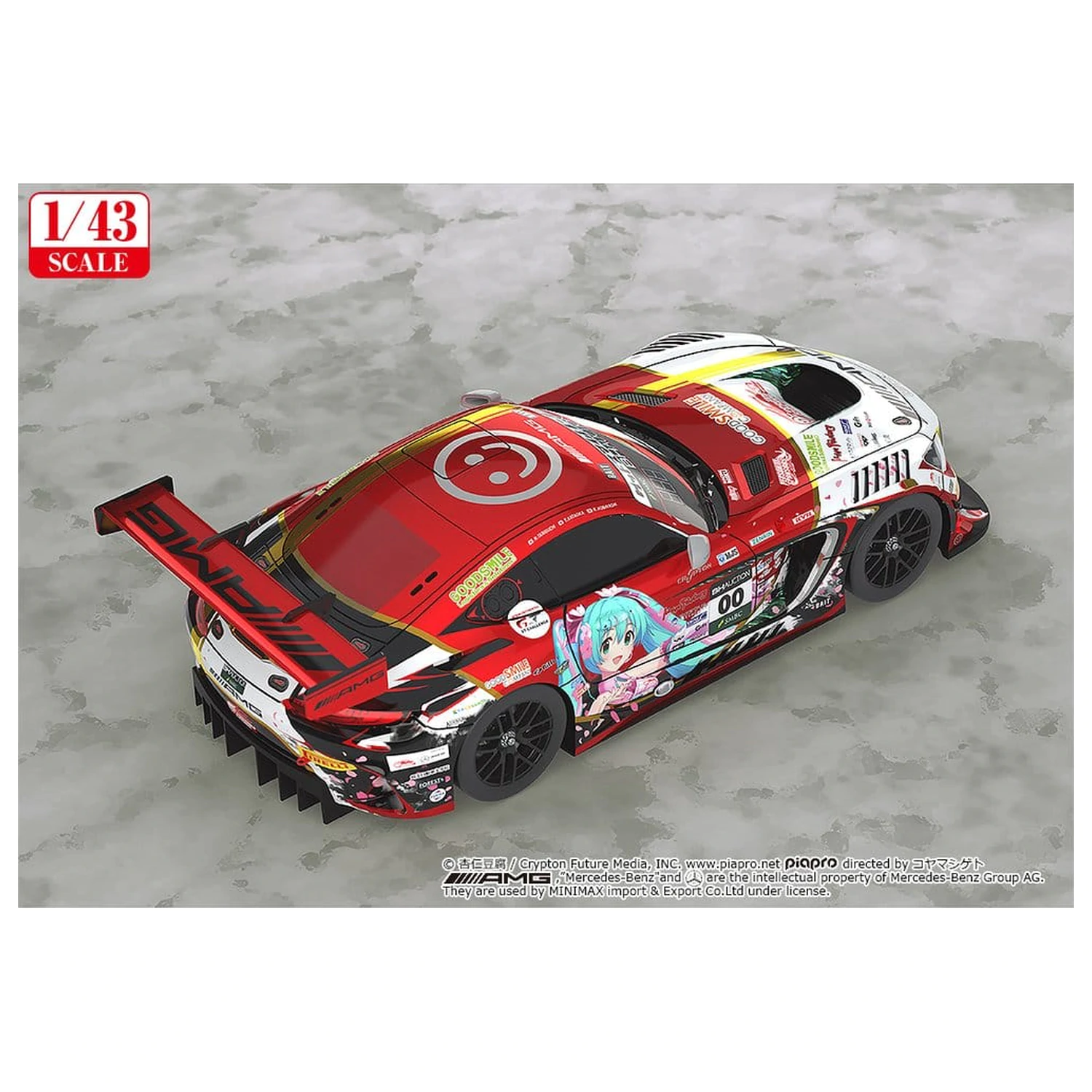 Hatsune Miku GT Project Pojazd 1/43 Mercedes-AMG Team Good Smile 2019 Suzuka 10 Hours Ver. 11 cm zdjęcie produktu