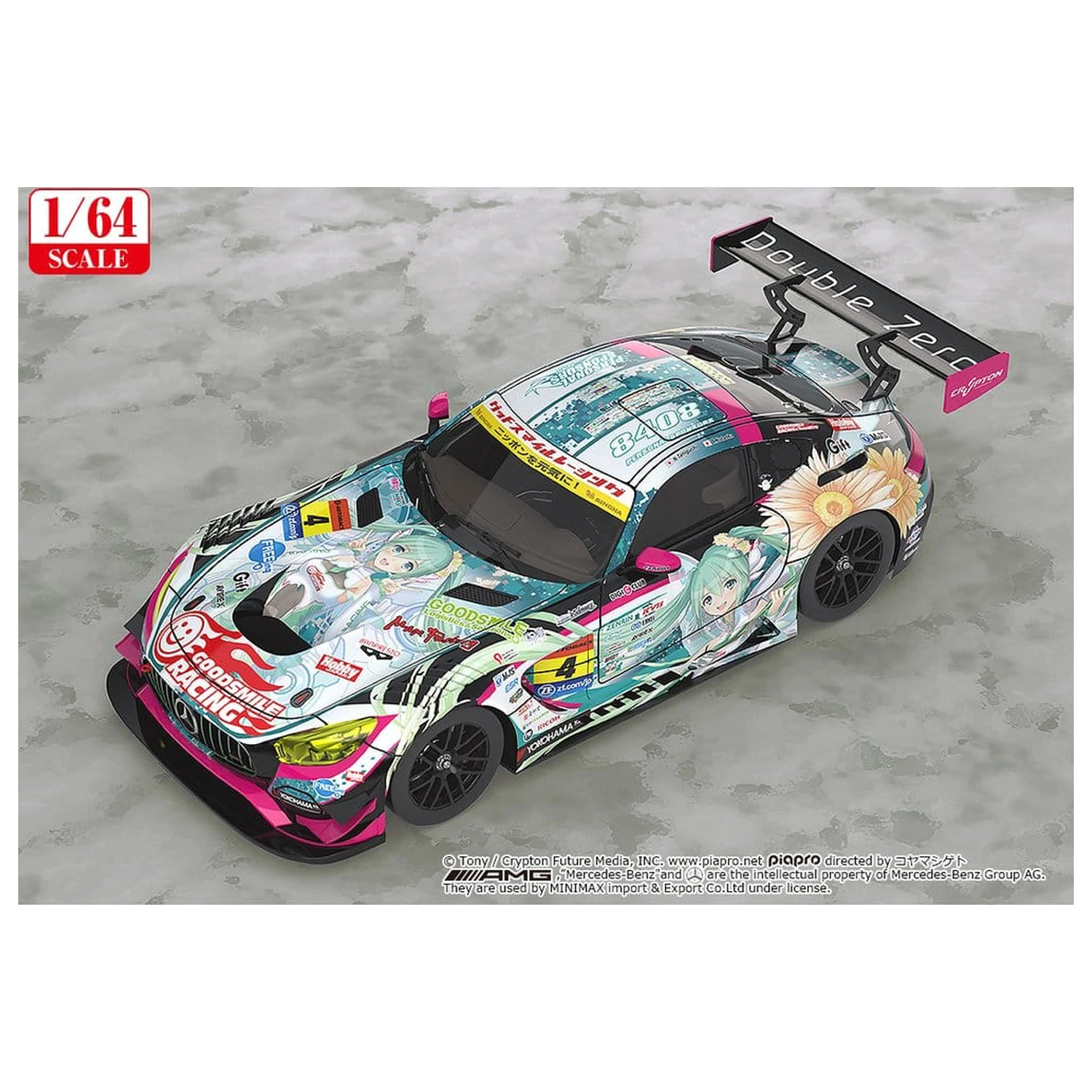 Hatsune Miku GT Project Pojazd 1/64 Good Smile Hatsune Miku AMG 2017 Super GT Ver. 7 cm zdjęcie produktu