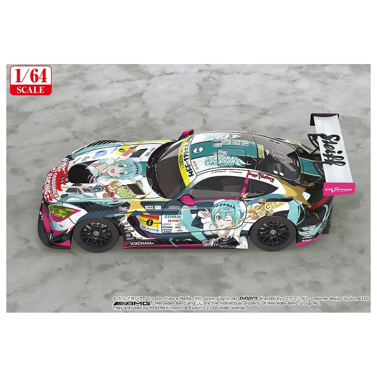 Hatsune Miku GT Project Pojazd 1/64 Good Smile Hatsune Miku AMG 2018 SUPER GT Ver. 7 cm zdjęcie produktu