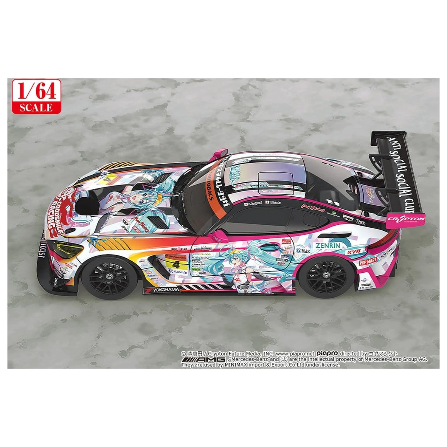 Hatsune Miku GT Project Pojazd 1/64 Hatsune Miku AMG 2021 SUPER GT Runda 5 Wersja 7 cm zdjęcie produktu
