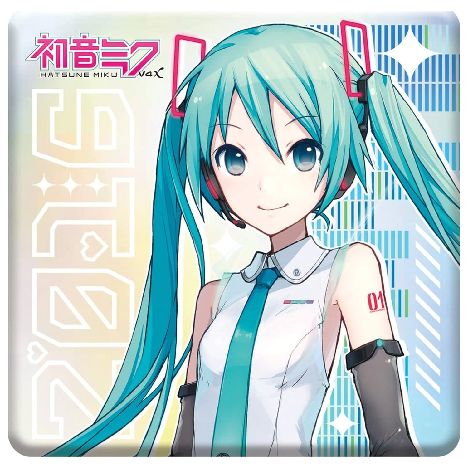 Hatsune Miku Holograficzna odznaka V4X 10. Rocznica Rainbow Edycja Limitowana 8 cm zdjęcie produktu