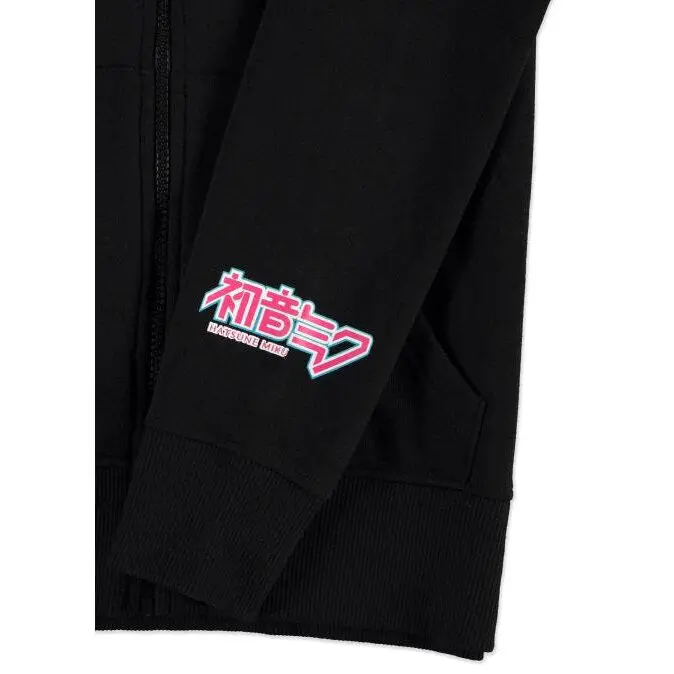 Hatsune Miku bluza z kapturem na zamek błyskawiczny czarna zdjęcie produktu