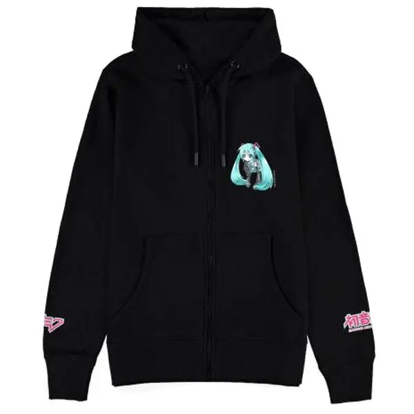 Hatsune Miku bluza z kapturem na zamek błyskawiczny czarna zdjęcie produktu