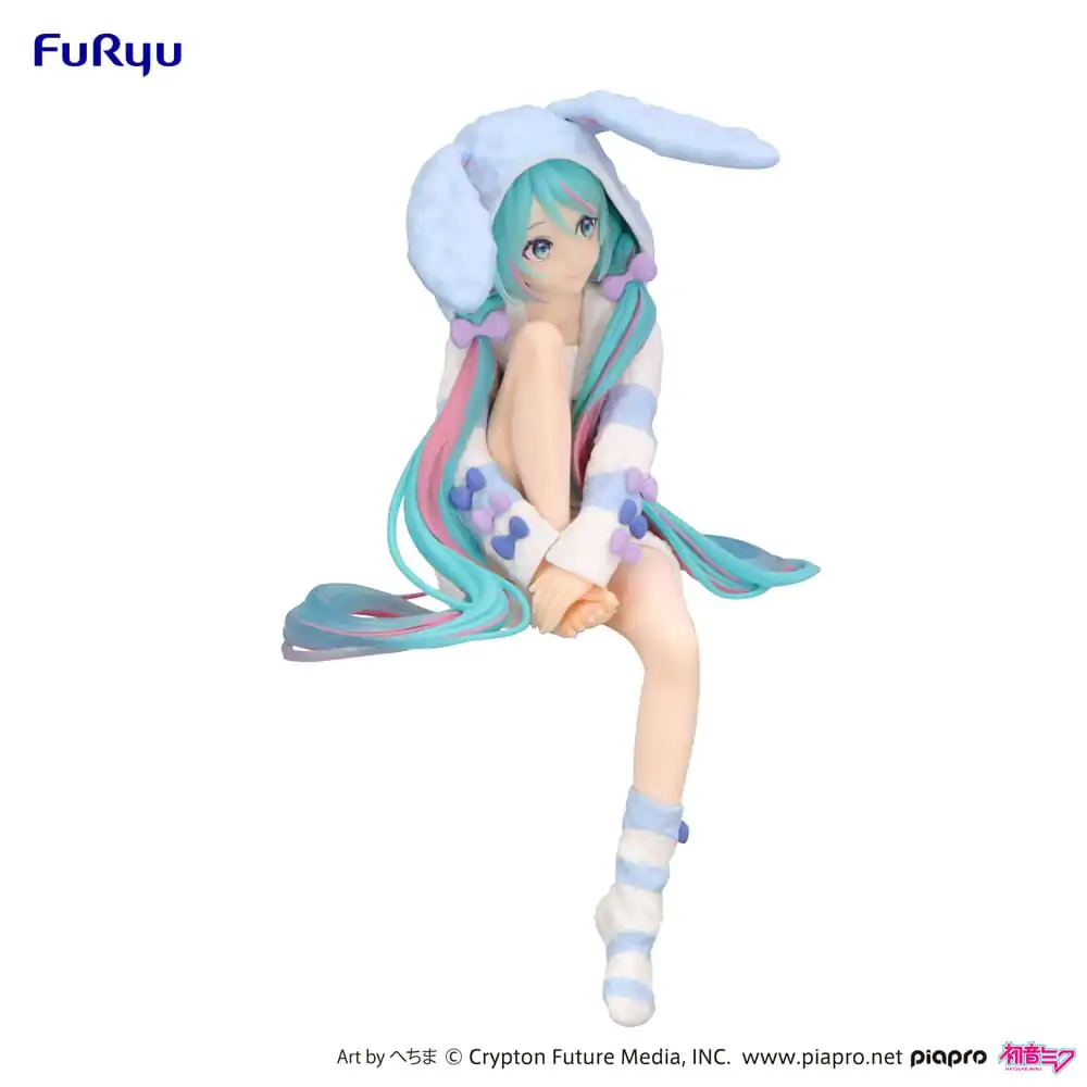 Hatsune Miku Noodle Stopper Statuetka PVC Hatsune Miku Rabbit Ear Hood Pajama Blue Color Ver. 14 cm zdjęcie produktu