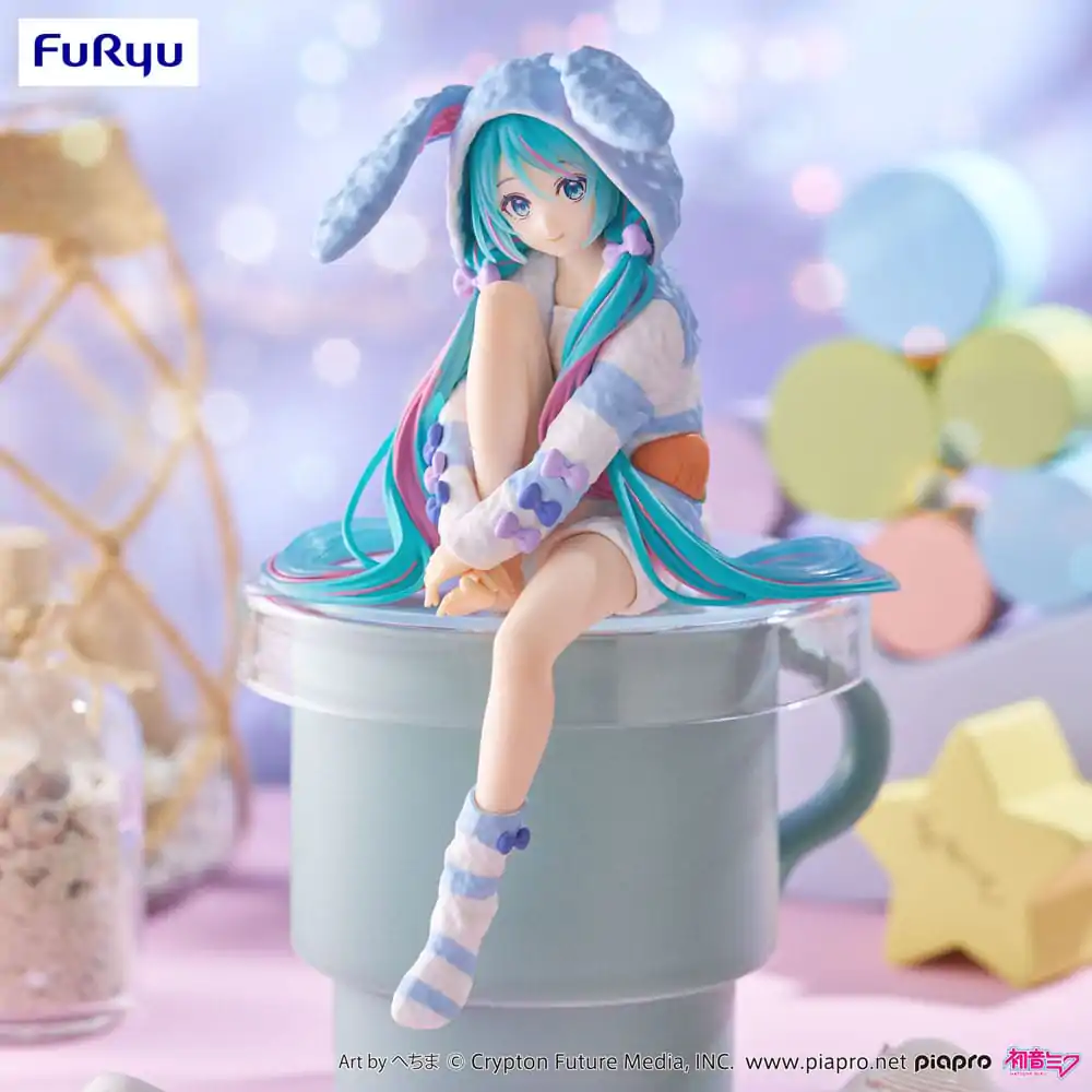 Hatsune Miku Noodle Stopper Statuetka PVC Hatsune Miku Rabbit Ear Hood Pajama Blue Color Ver. 14 cm zdjęcie produktu