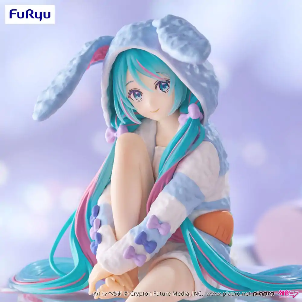 Hatsune Miku Noodle Stopper Statuetka PVC Hatsune Miku Rabbit Ear Hood Pajama Blue Color Ver. 14 cm zdjęcie produktu