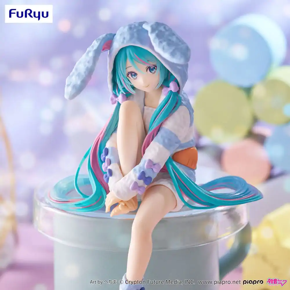 Hatsune Miku Noodle Stopper Statuetka PVC Hatsune Miku Rabbit Ear Hood Pajama Blue Color Ver. 14 cm zdjęcie produktu