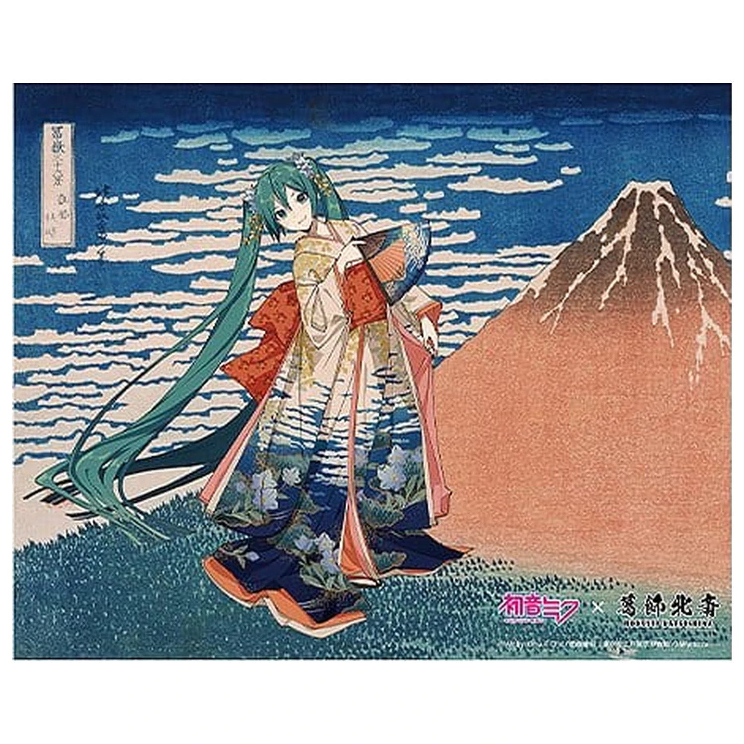 Hatsune Miku x Katsushika Hokusai iXima Canvas Art The Great Wave off Kanagawa/Fine Wind, Clear Morning 27 x 22 cm zdjęcie produktu
