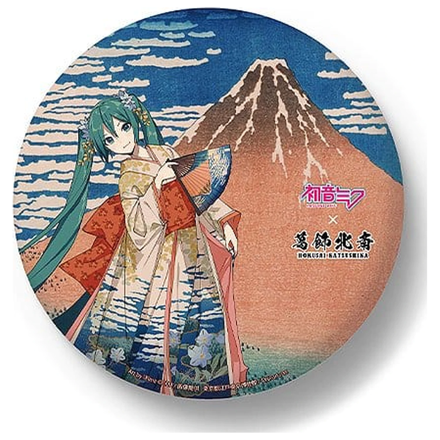 Hatsune Miku x Katsushika Hokusai iXima Duża przypinka Guzik Drobny Wiatr, Jasny Poranek zdjęcie produktu