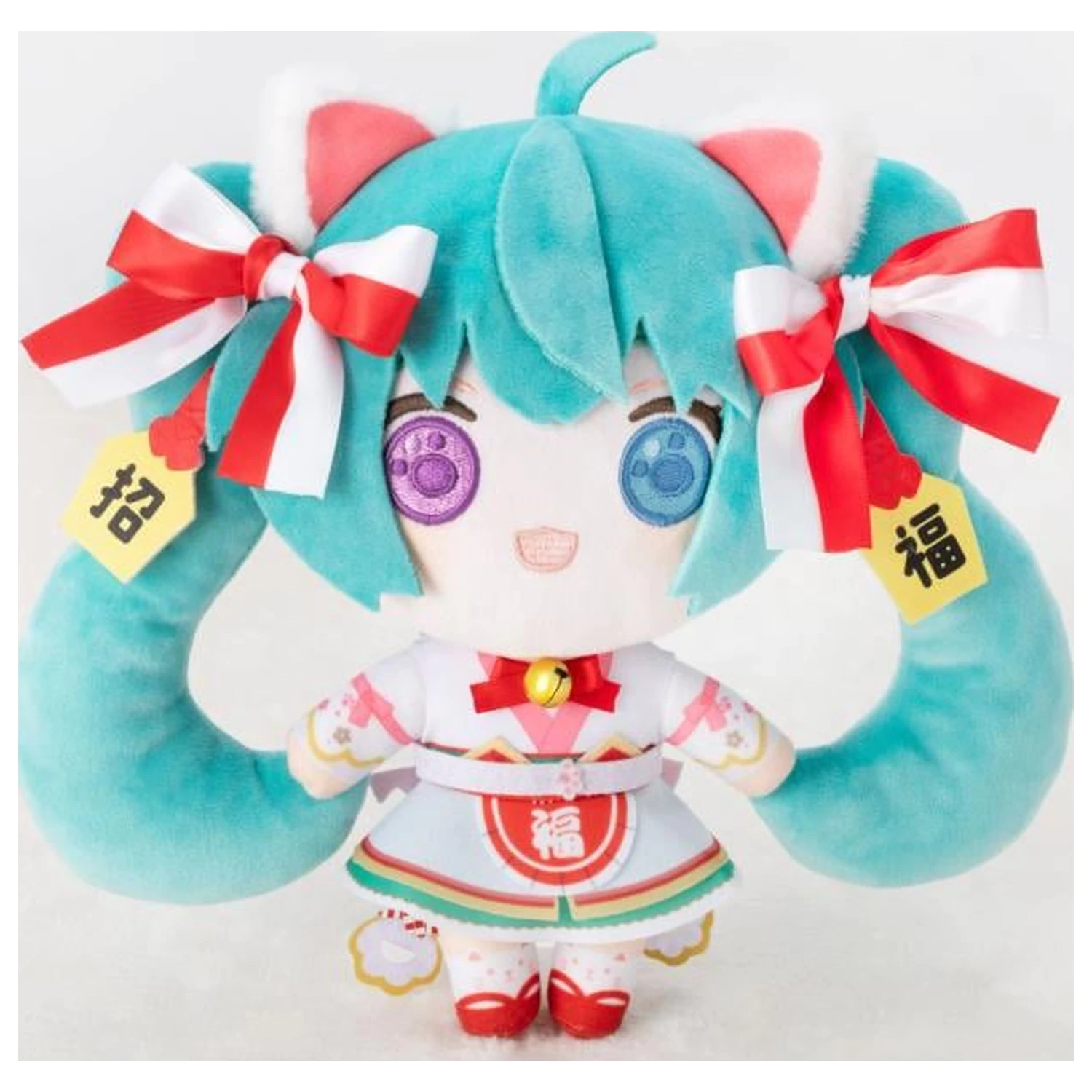 Maskotka Hatsune Miku x Maneki-Neko White Cat 22 cm zdjęcie produktu