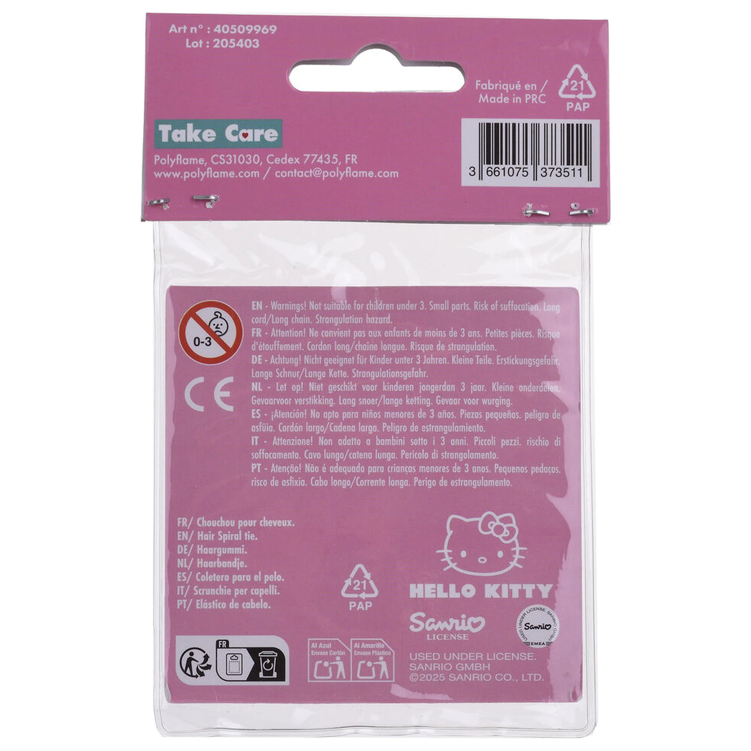 Hello Kitty opakowanie 2 gumki do włosów zdjęcie produktu