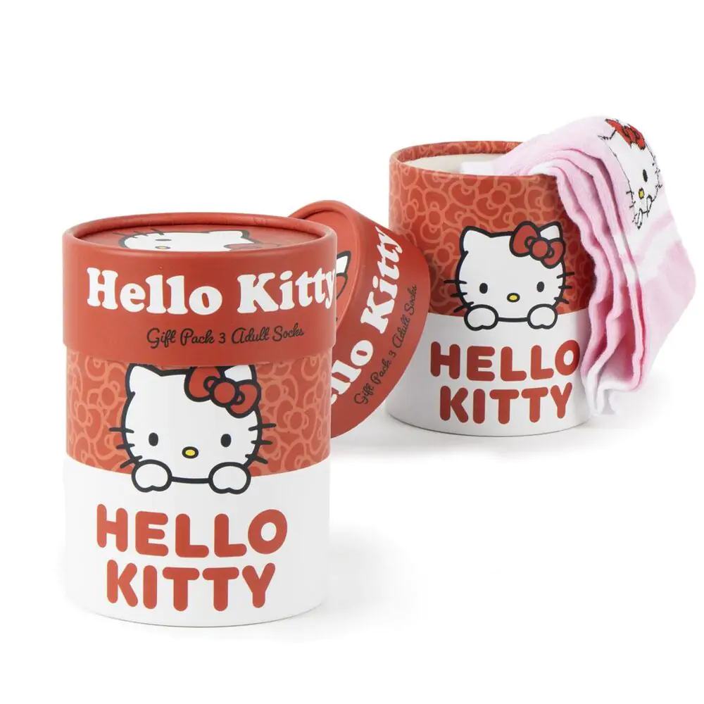 Hello Kitty pack 3 skarpetki dla dorosłych zdjęcie produktu